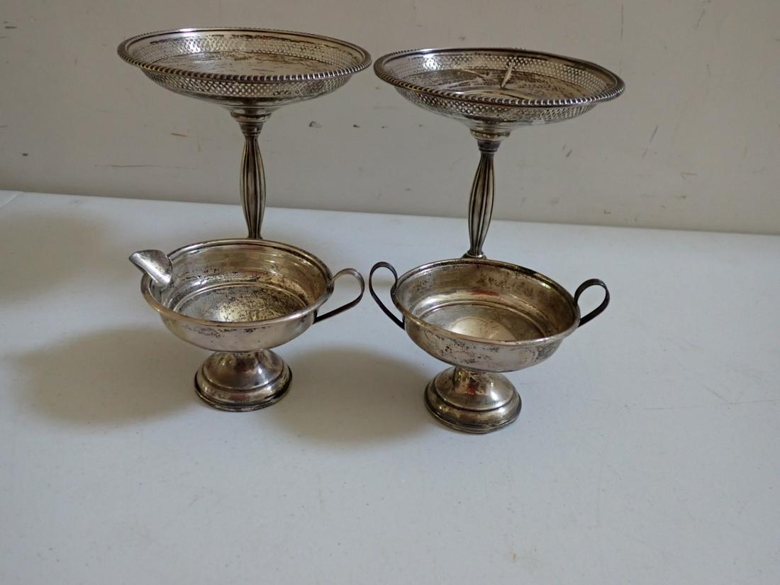 Weighted Sterling 2 Compotes, Creamer and Sugar (1 of 5)