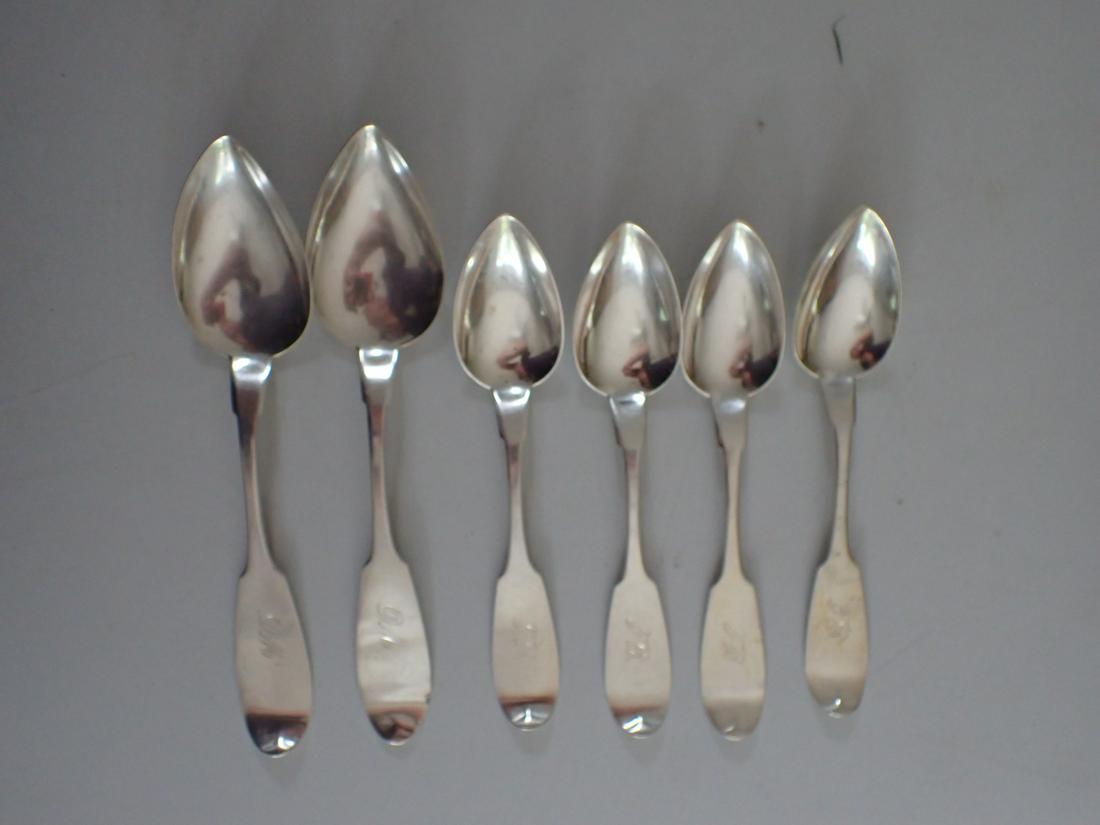 6 C.C. Childs St. Johnsbury, Vermont Coin Silver Spoons (1 of 9)