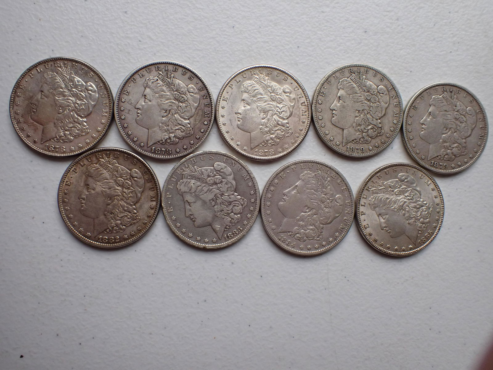 9 Morgan Silver Dollars (1 of 7)