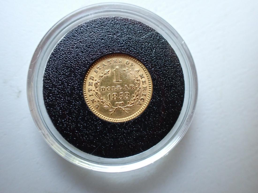 1853 Gold One Dollar Coin (1 of 4)