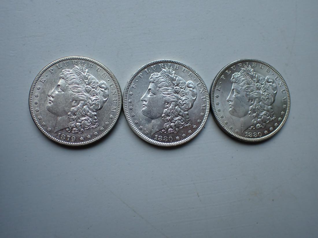 1879-O, 1880-O and 1880 Micro O Morgan Silver Dollars (1 of 10)