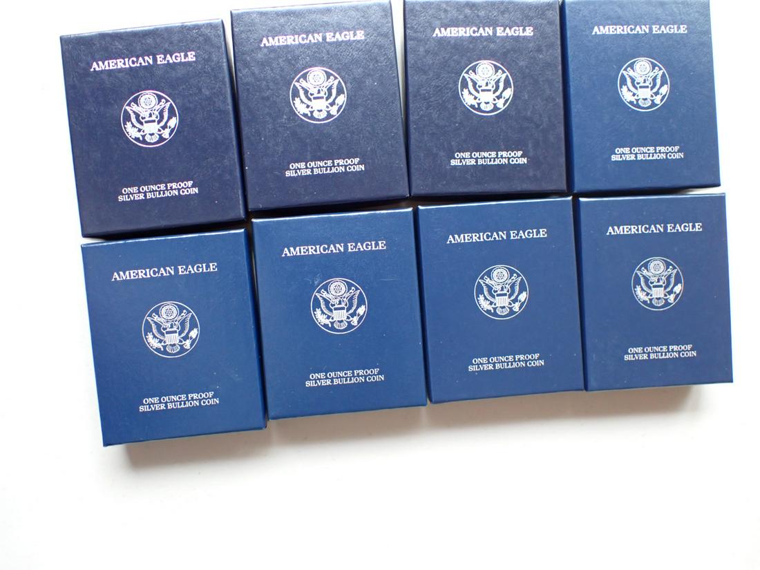 8 American Proof Silver Eagles (1 of 3)