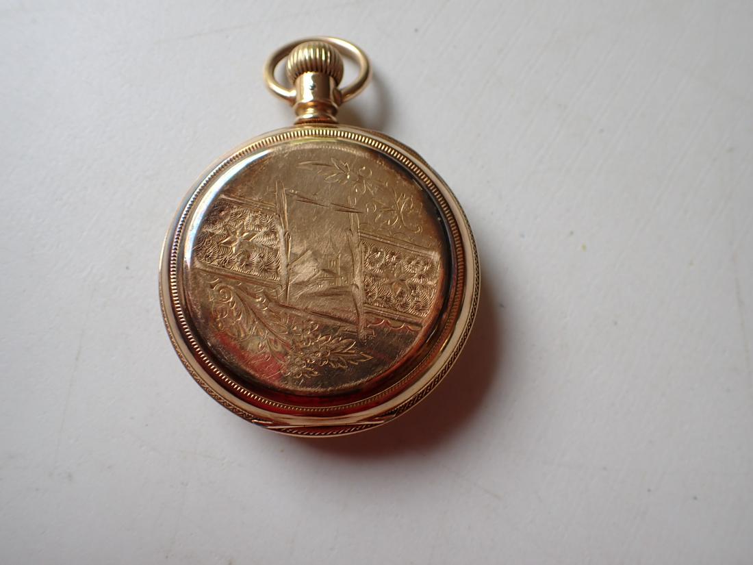 14K Elgin B.W. Raymond Pocket Watch Engraved Hunters Case (1 of 8)