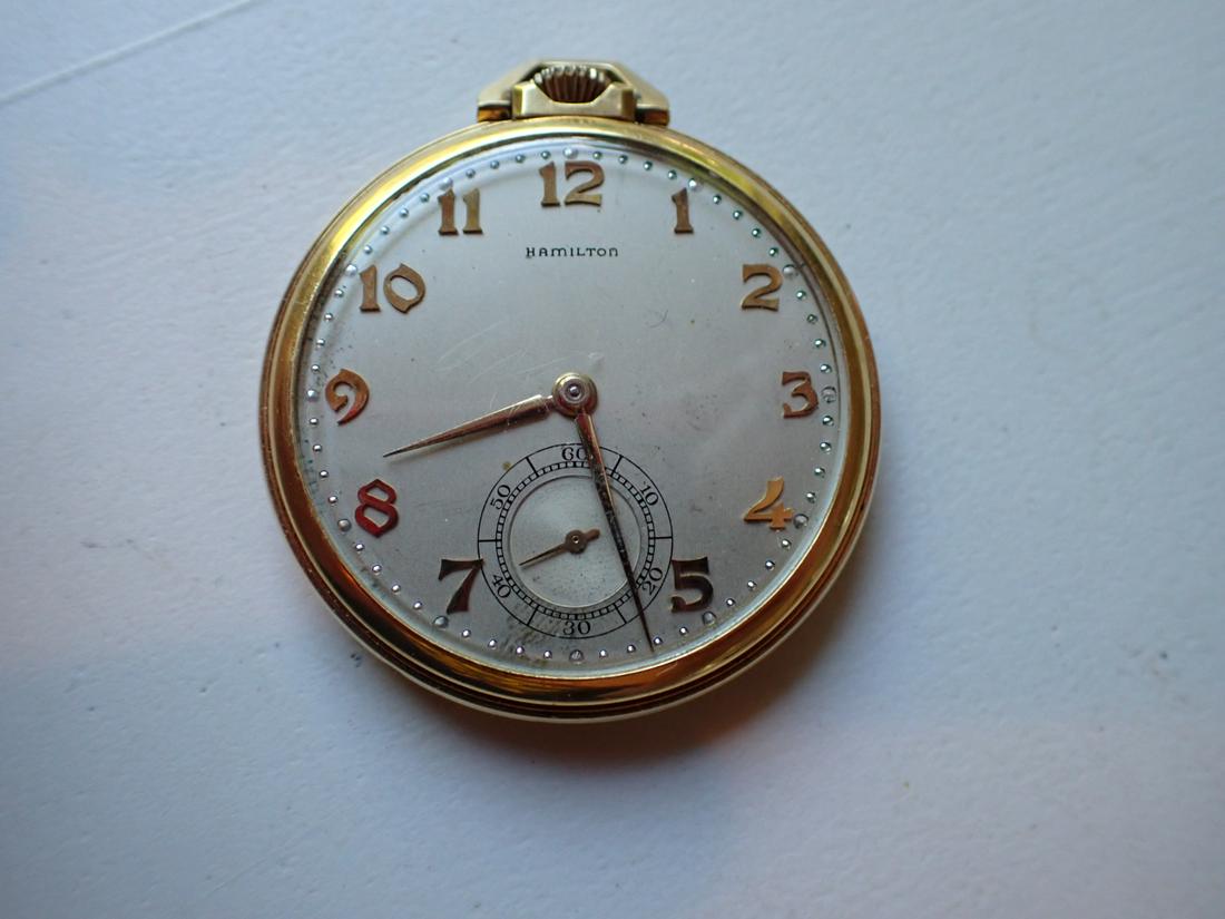 Hamilton 18K 23 Jewel Pocket Watch Marked 923 - Engraved (1 of 6)