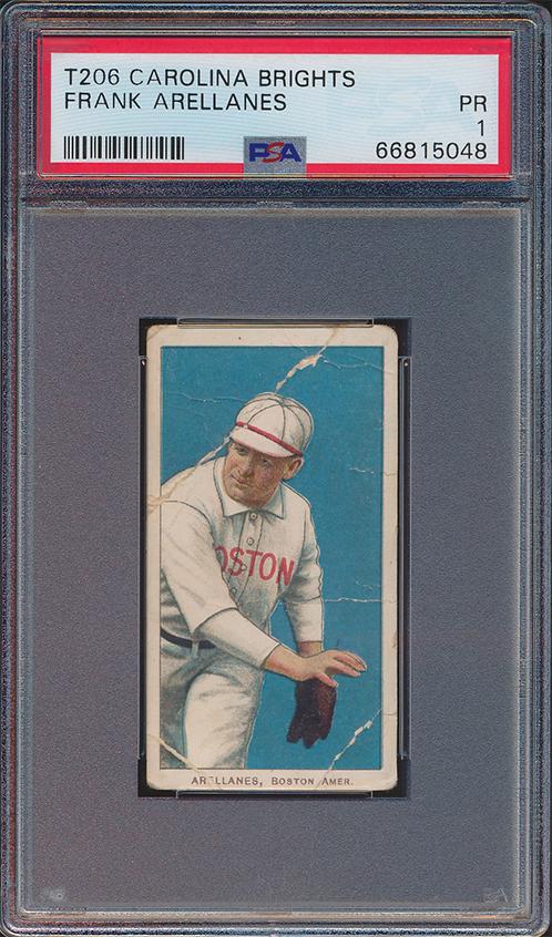 Frank Arellanes Carolina Brights T206 Baseball Card (1 of 2)