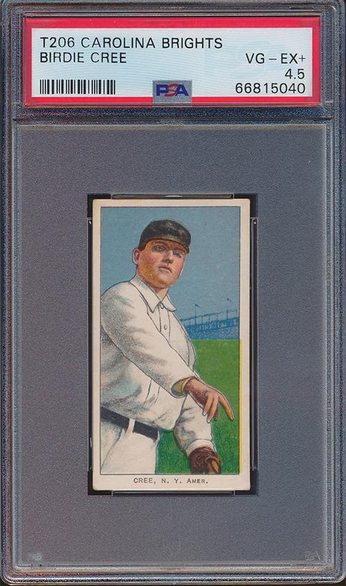 Birdie Cree Carolina Brights T206 Baseball Card (1 of 2)