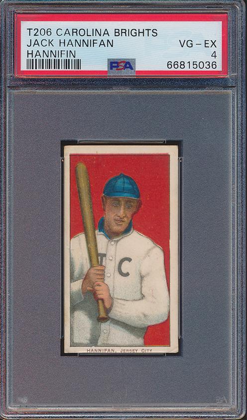 Jack Hannifan Carolina Brights T206 Baseball Card (1 of 2)