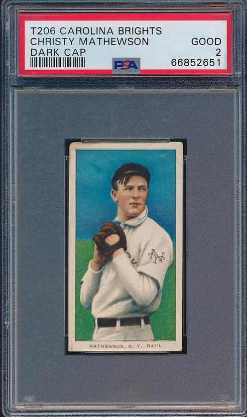 Christy Mathewson HOF Carolina Brights T206 Baseball Card (1 of 2)