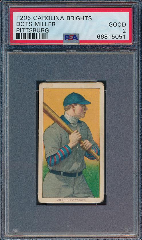 Dots Miller Pittsburg Carolina Brights T206 Baseball Card (1 of 2)