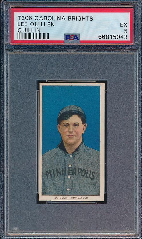 Lee Quillen Quillen Carolina Brights T206 Baseball Card (1 of 2)