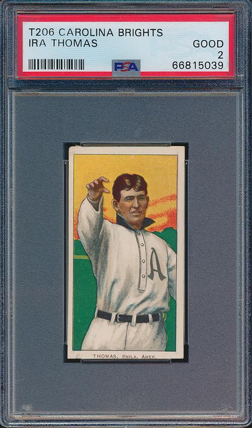 Ira Thomas Carolina Brights T206 Baseball Card (1 of 2)