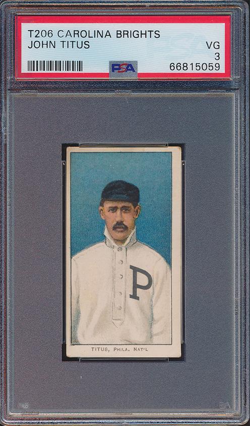 John Titus Carolina Brights T206 Baseball Card (1 of 2)