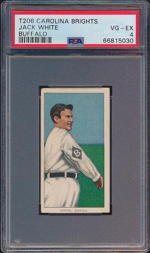 Jack White Buffalo Carolina Brights T206 Baseball Card (1 of 2)