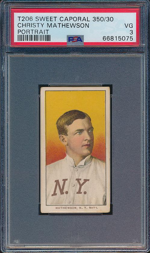 Christy Mathewson HOF Potrait Sweet Caporal T206 Baseball Card (1 of 2)