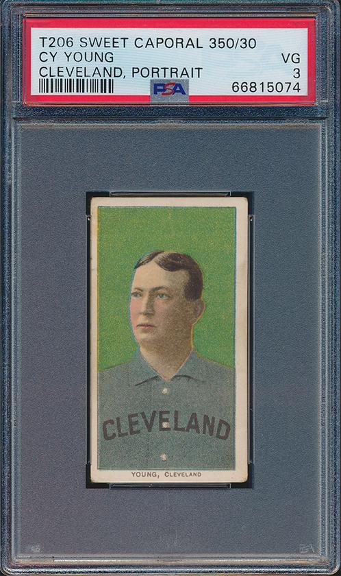 Cy Young Cleveland Portrait Sweet Caporal T206 Baseball Card (1 of 2)