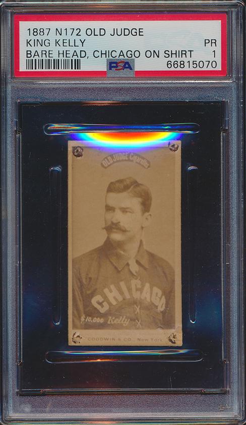 1887 N172 King Kelly Hall of Fame Old Judge Card (1 of 2)