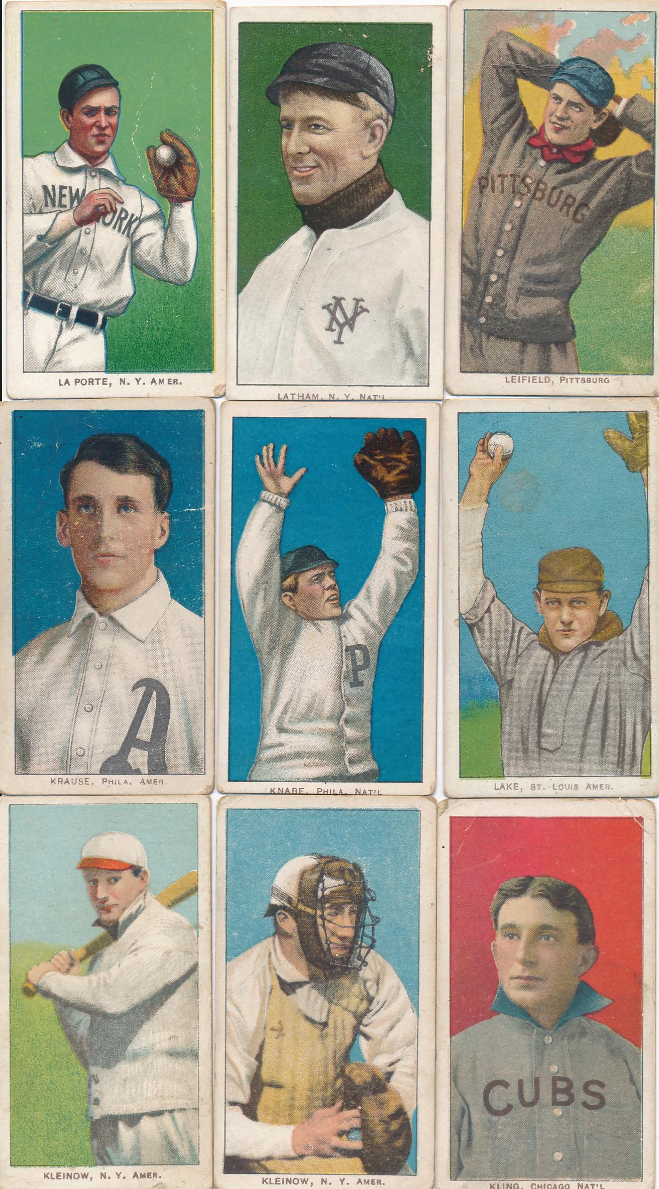 (9) T206 Baseball Cards. Sweet Caporal (1 of 2)