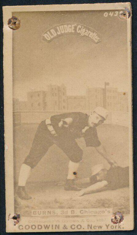 N172 Old Judge Baseball Card Tom Burns (1 of 2)