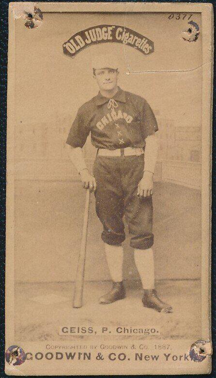 N172 Old Judge Baseball Card Emile Geiss (1 of 2)
