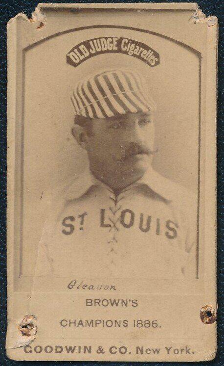 N172 Old Judge Baseball Card Will Gleason (1 of 2)