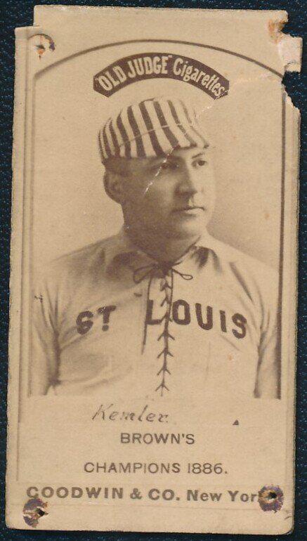 N172 Old Judge Baseball Card Rudy Kemler (1 of 2)