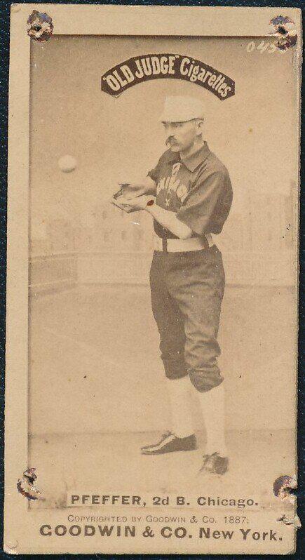 N172 Old Judge Baseball Card Fred Pfeffer (1 of 2)