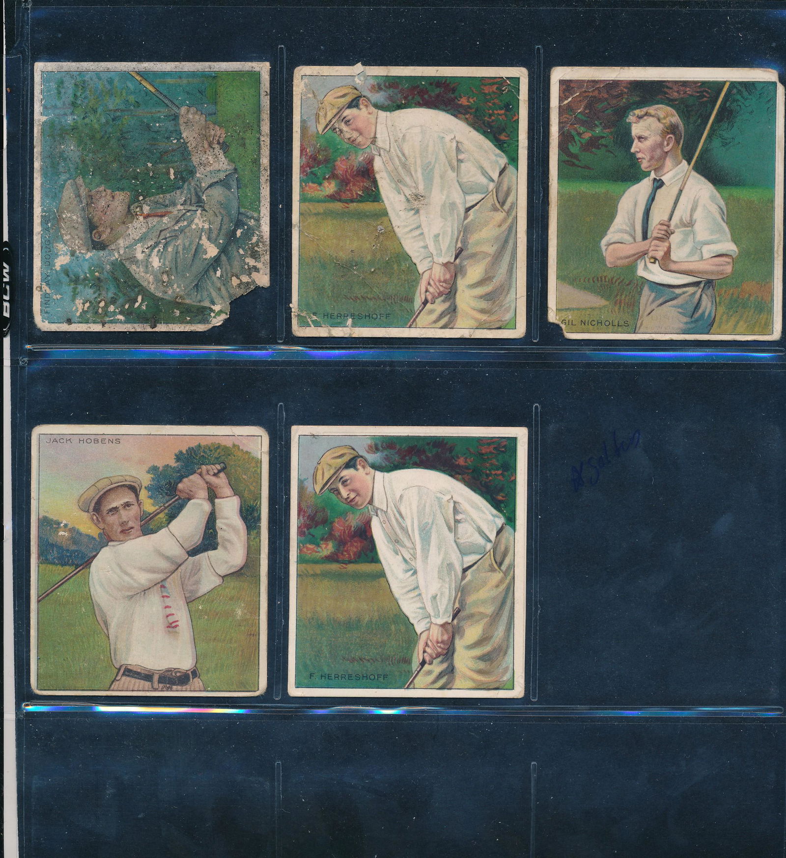 Mecca Champions Cigarette Cards Golfers Billiard Players (1 of 7)