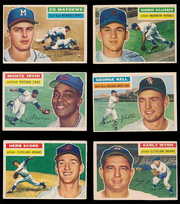 1956 Topps Baseball Starter set lot of 139 Cards with 13 Superstars and othe minor stars and teams. (1 of 3)