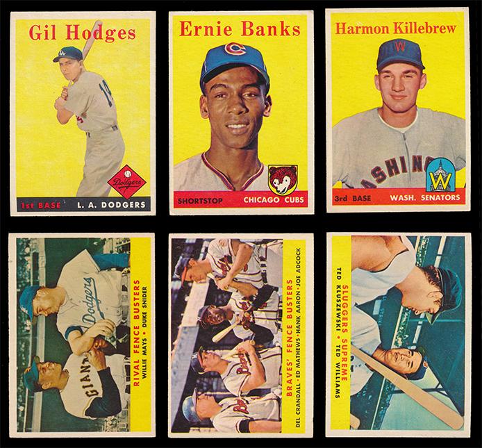 1958 Topps Baseball Starter Set lot of 199 with many stars and semistars. (1 of 3)