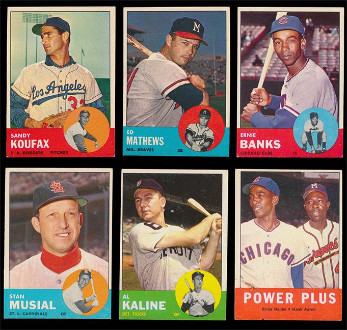 1963 Topps Baseball Lot of 122 cards with numerous superstars (1 of 3)