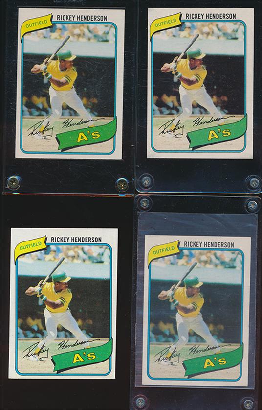 1980 Topps (4) #482 Ricky Henderson Rookie Cards (1 of 1)
