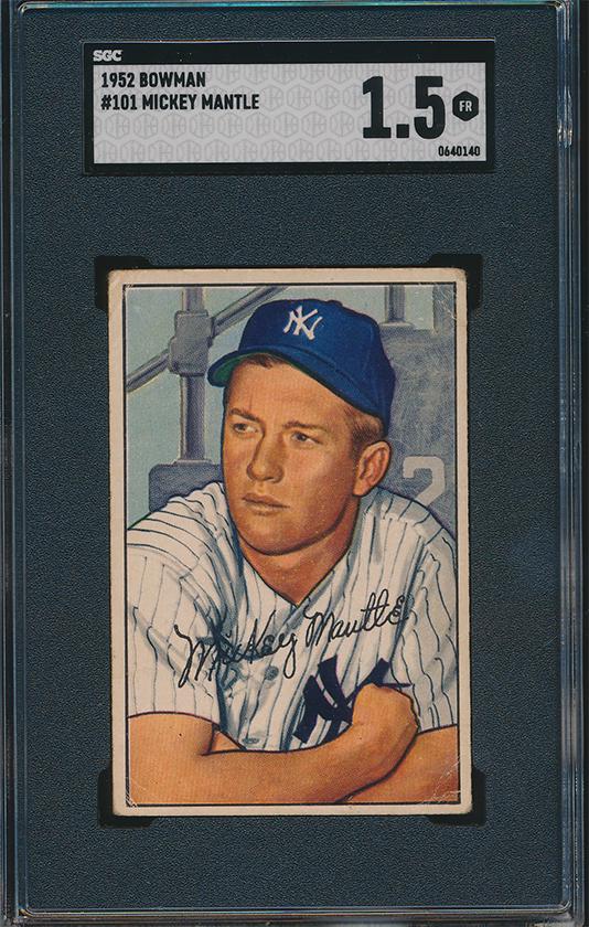 1952 Bowman Mantle #101 Mickey Mantle SGC 1.5 #0640140 (1 of 1)