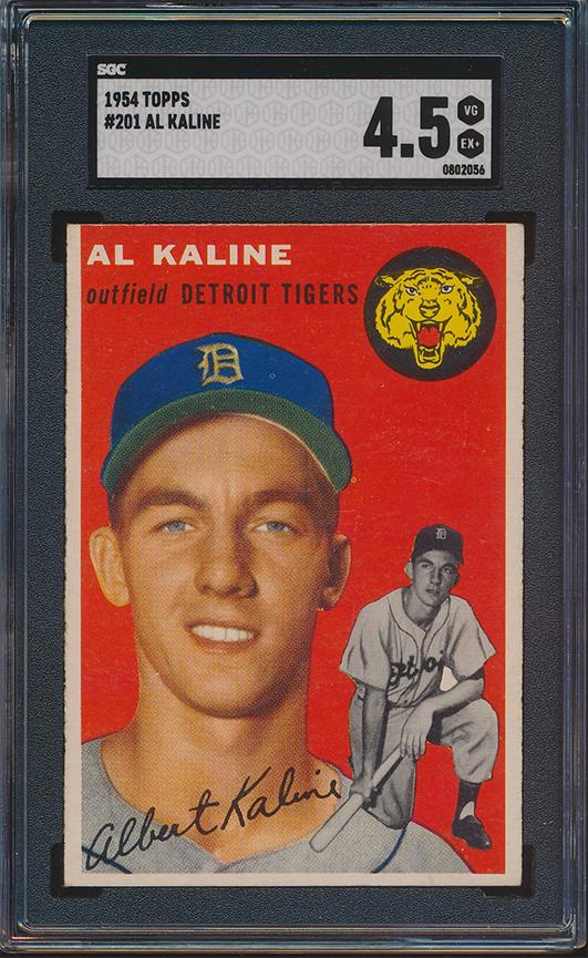 1954 Topps Baseball #201 Al Kaline Rookie SGC 4.5 #0802056 (1 of 1)