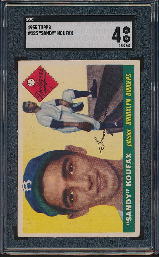 1955 Topps Baseball #123 Sandy Koufax rookie SGC 4 VG/Ex (1 of 1)