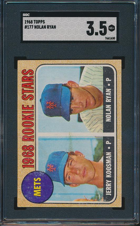 1968 Topps Baseball #177 Nolan Ryan Rookie SGC 3.5 Vg+ (1 of 1)