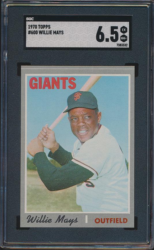 1970 Topps Baseball #600 Willie Mays SGC 6.5 Ex/NM+ (1 of 1)