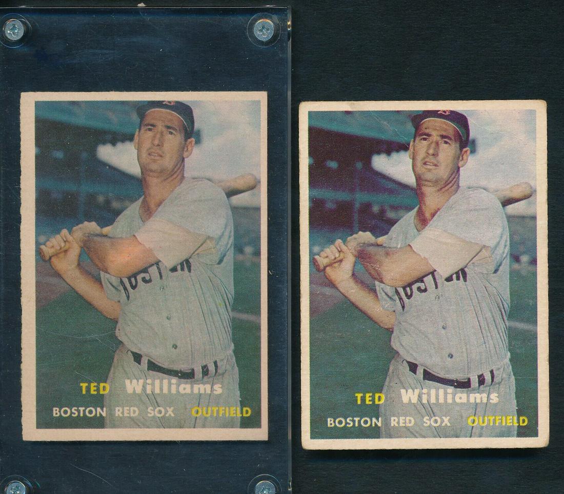 (2) 1957 Topps Ted Williams Baseball Cards (1 of 2)