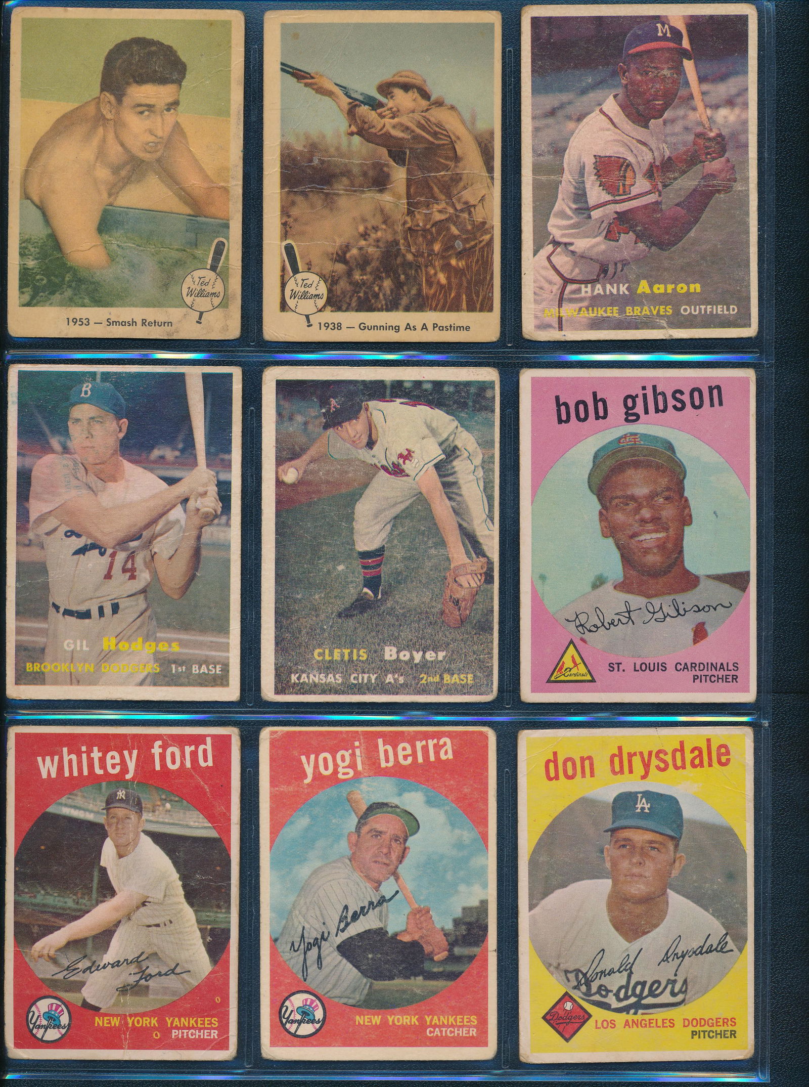 Ted Williams, Hank Aaron, Lou Gehrig Baseball Greats and Other (1 of 4)