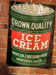 Andreson & Patterson Crown Quality Worcester, MA Tin Sign