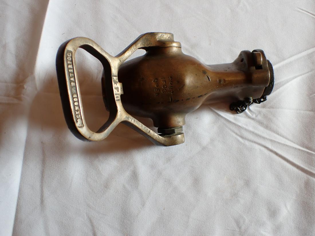 Rockwood Water Fog Brass Fire Nozzle - Worcester, MA (1 of 7)