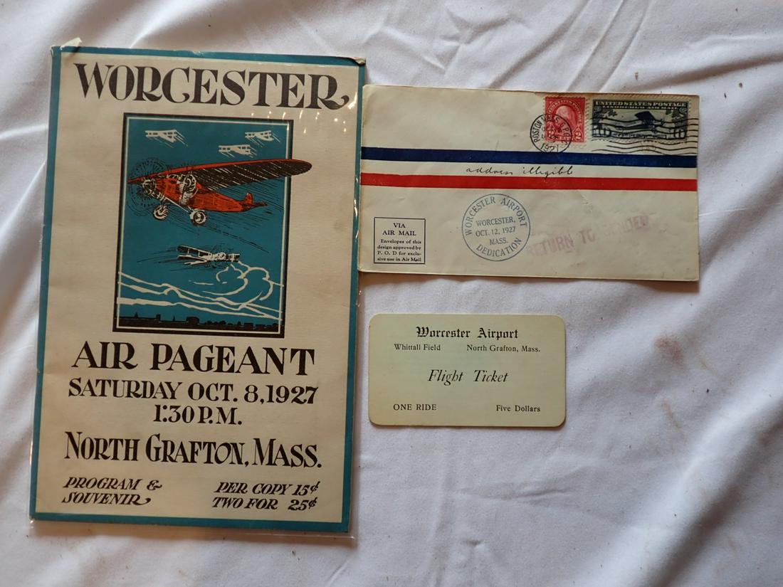 Worcester Air Pageant Program North Grafton, 1927 (1 of 6)