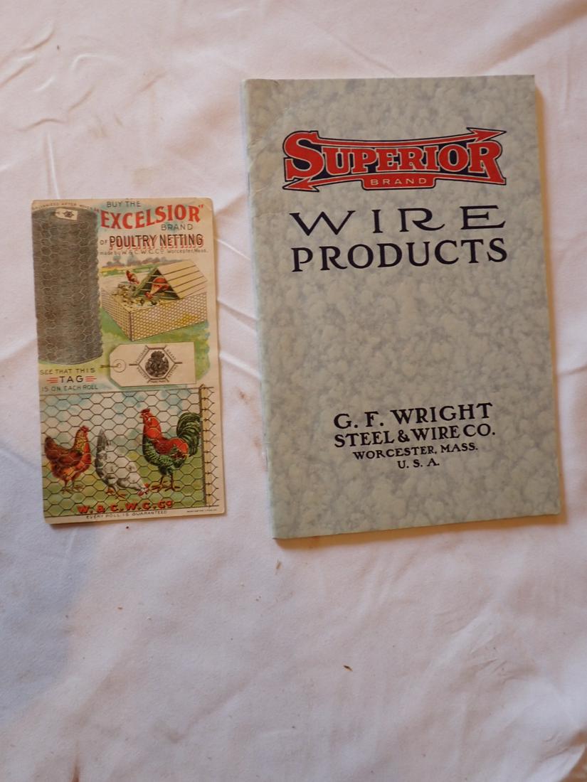 F Wright Steel & Wire Co. Catalog Worcester M. Superior Brand (1 of 8)