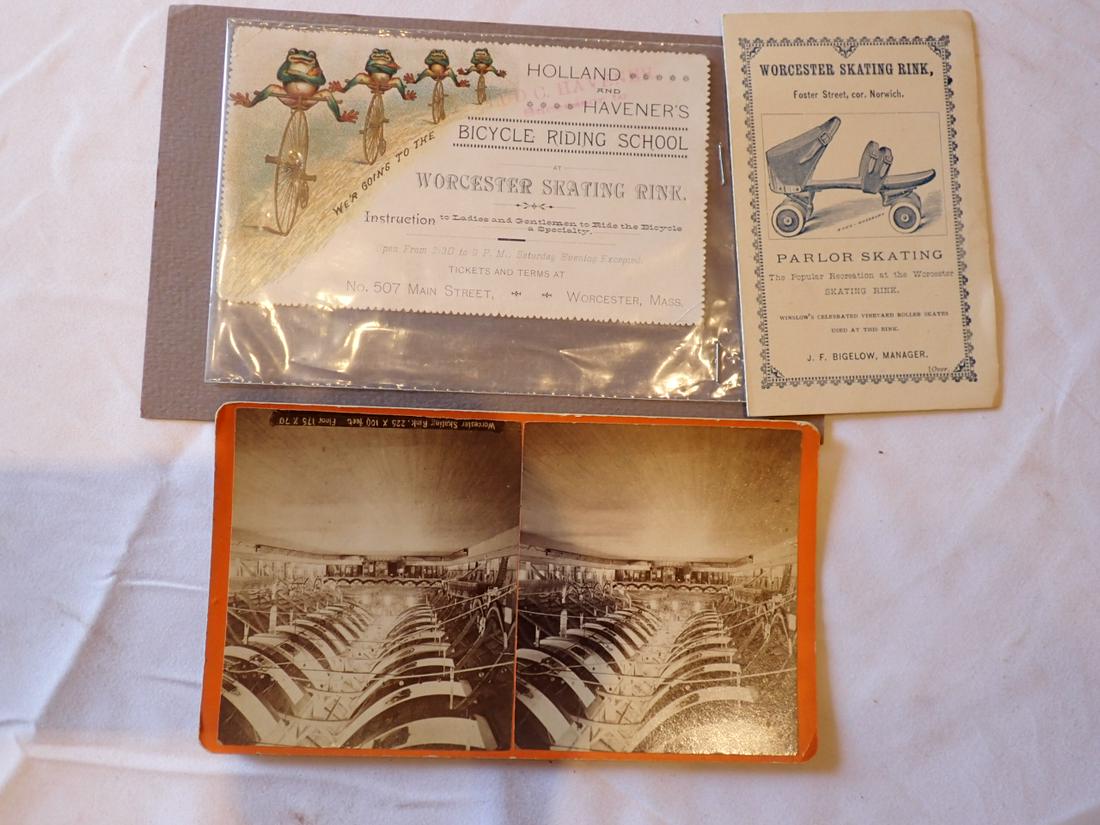 Worcester Skating Rink, Trade Card, Engagement Card and (1 of 12)