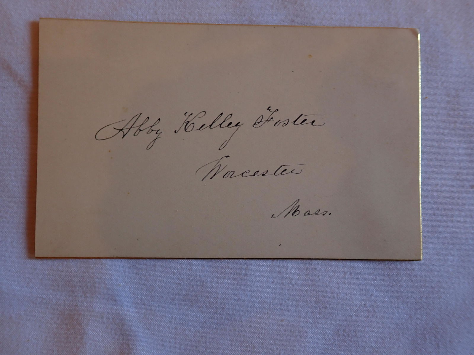 Abby Kelly Foster Signed Card (1 of 4)