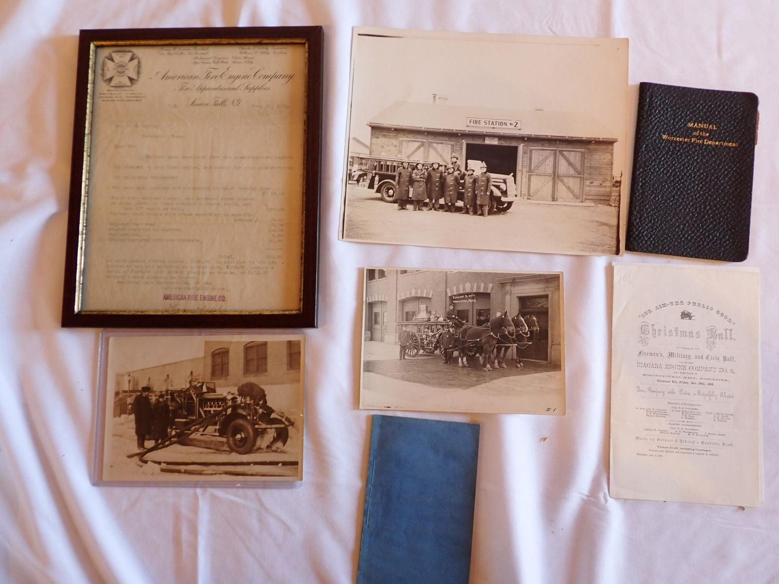 Worcester Fire Dept. Photos, 1858 Firemen's Ball Program, (1 of 12)