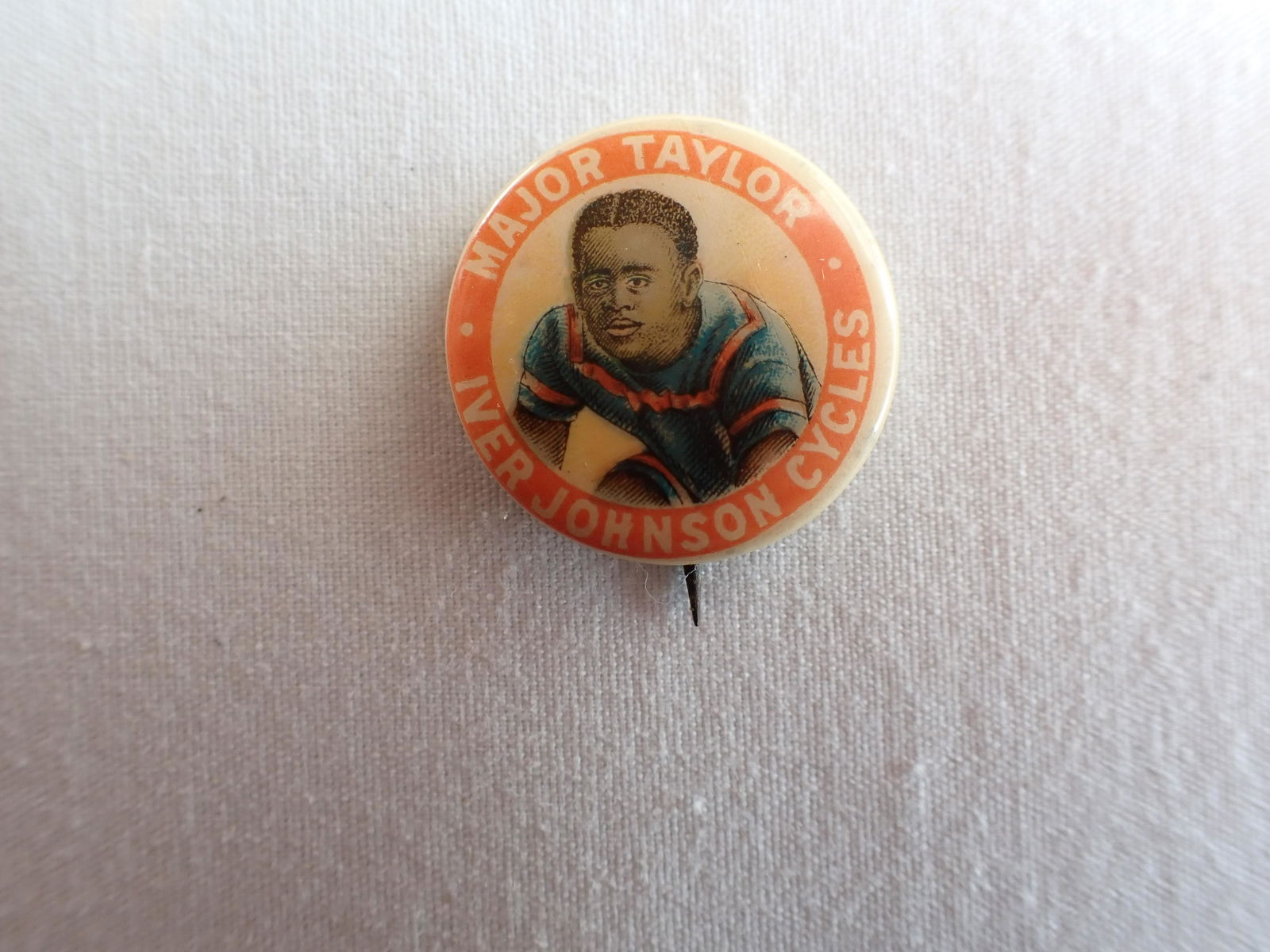 Major Taylor & Ivor Johnson Bicycle Pin Back Button 3/4" (1 of 4)