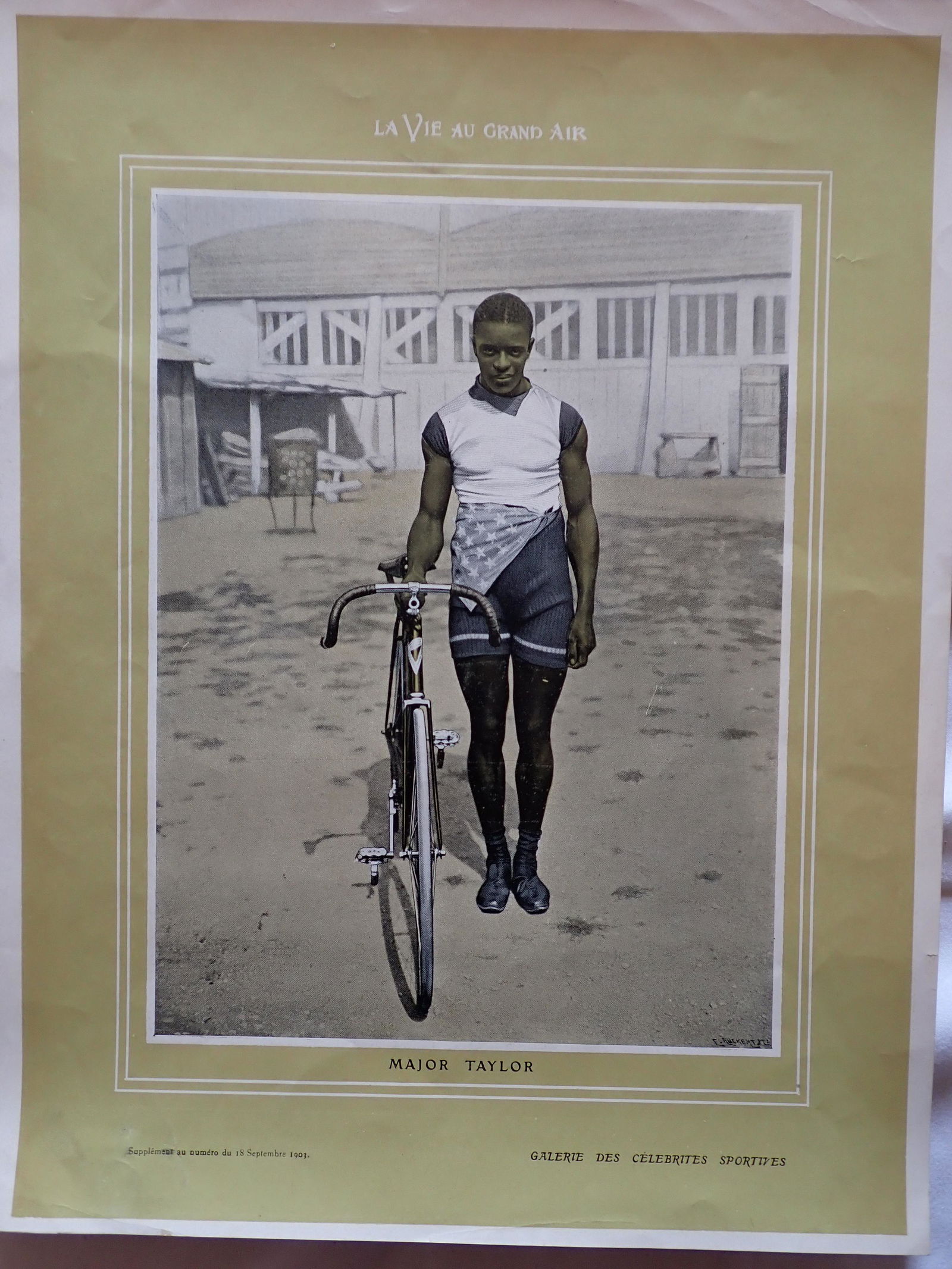 Major Taylor French Gallery of Sports Celebrities 1903 Print (1 of 11)