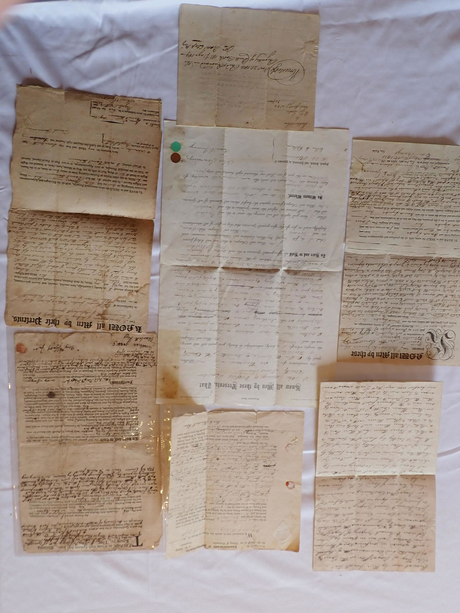 Early to Mid 1800's City of Worcester Land Deeds (1 of 8)