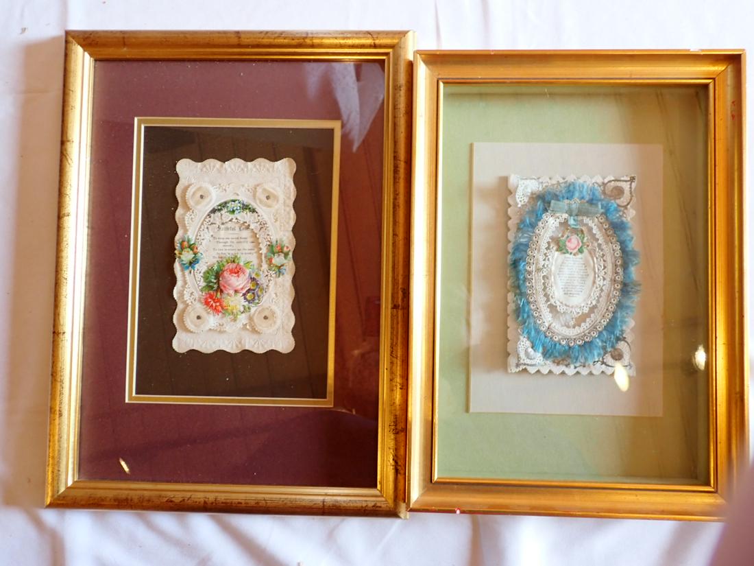 (2) 19th Century Framed Valentines (1 of 5)