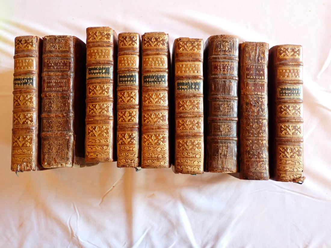 9 Volumes Le Spectacle De La Nature Leather Bound Books (1 of 11)